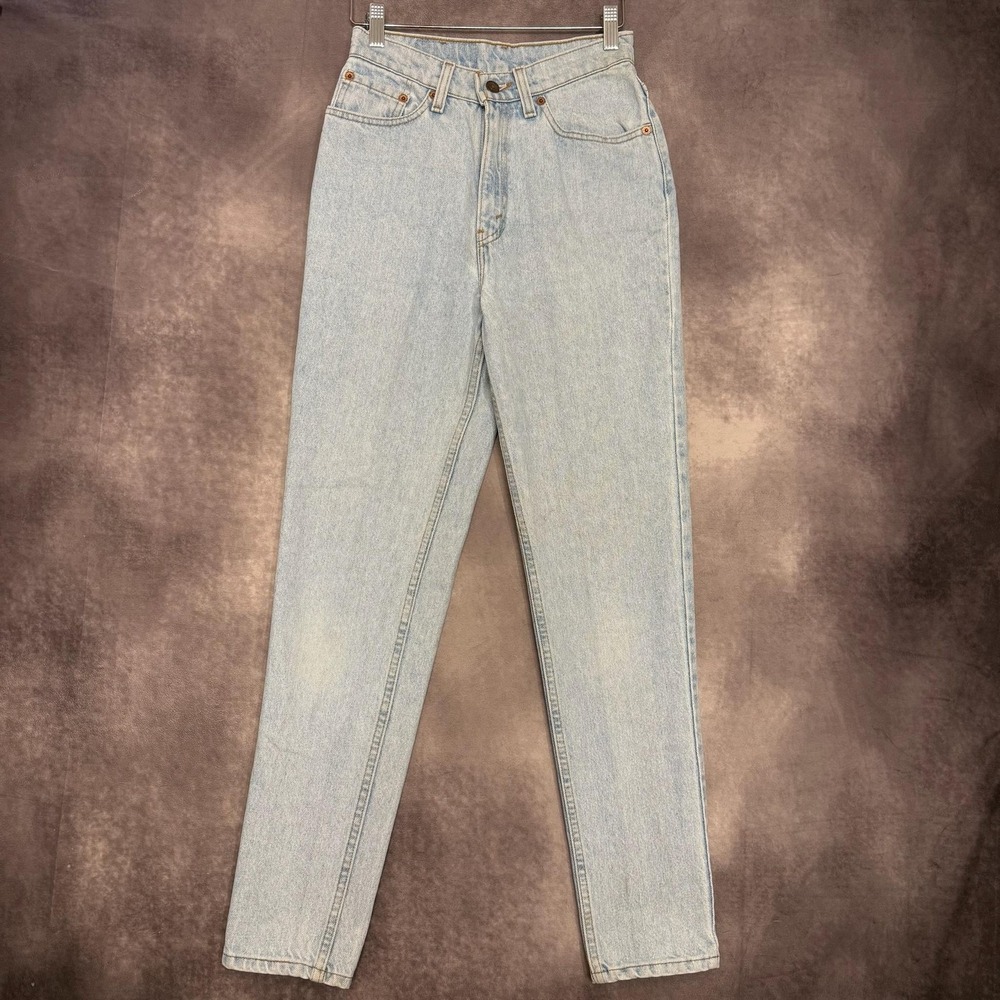 Vintage Levis 512 Jeans Women Size 7 Med‎ Blue Denim High Waist Tapered USA 90s